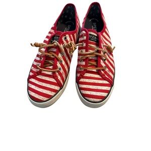 Sperry Top Sider memory foam American sneakers 8.5 Stars and Stripes